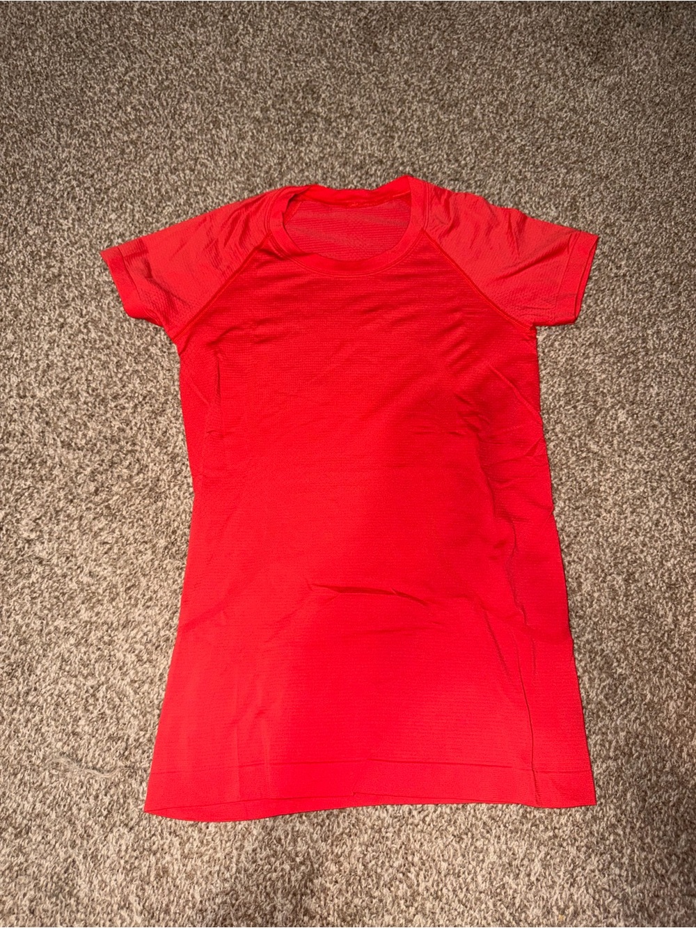 lululemon athletica Red Short Sleeve Performance Tee